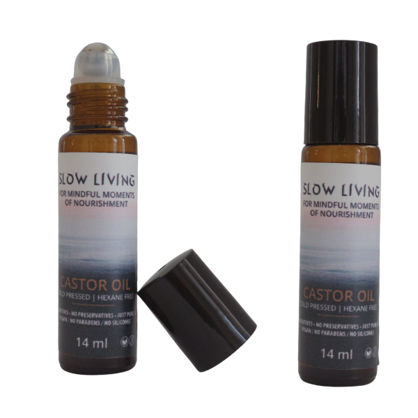 Slow Living Castor Oil – Cold Pressed & Hexane-Free (14ml Rollerball) 3 Units - Image 3